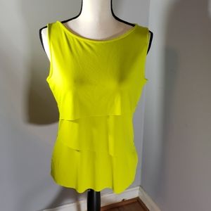 Catherine Malandrino Lime green sleeveless top